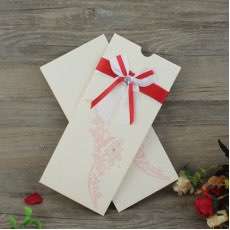 Pocket Invitation Card Rectangle Greeting Card Customized Wedding Invitation Foil Printing 